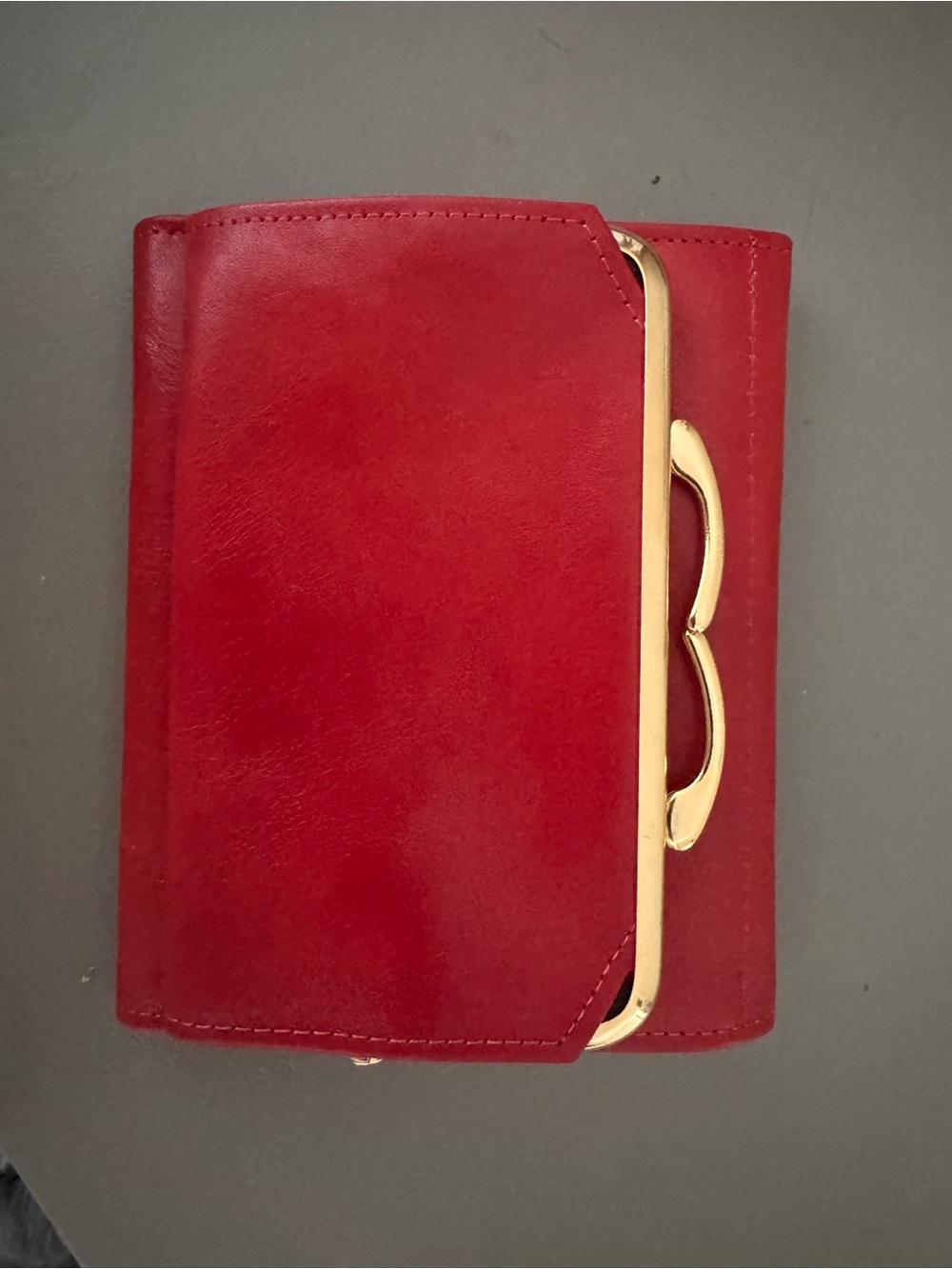 Vintage 60s 70s Amity Red Cowhide Leather Wallet